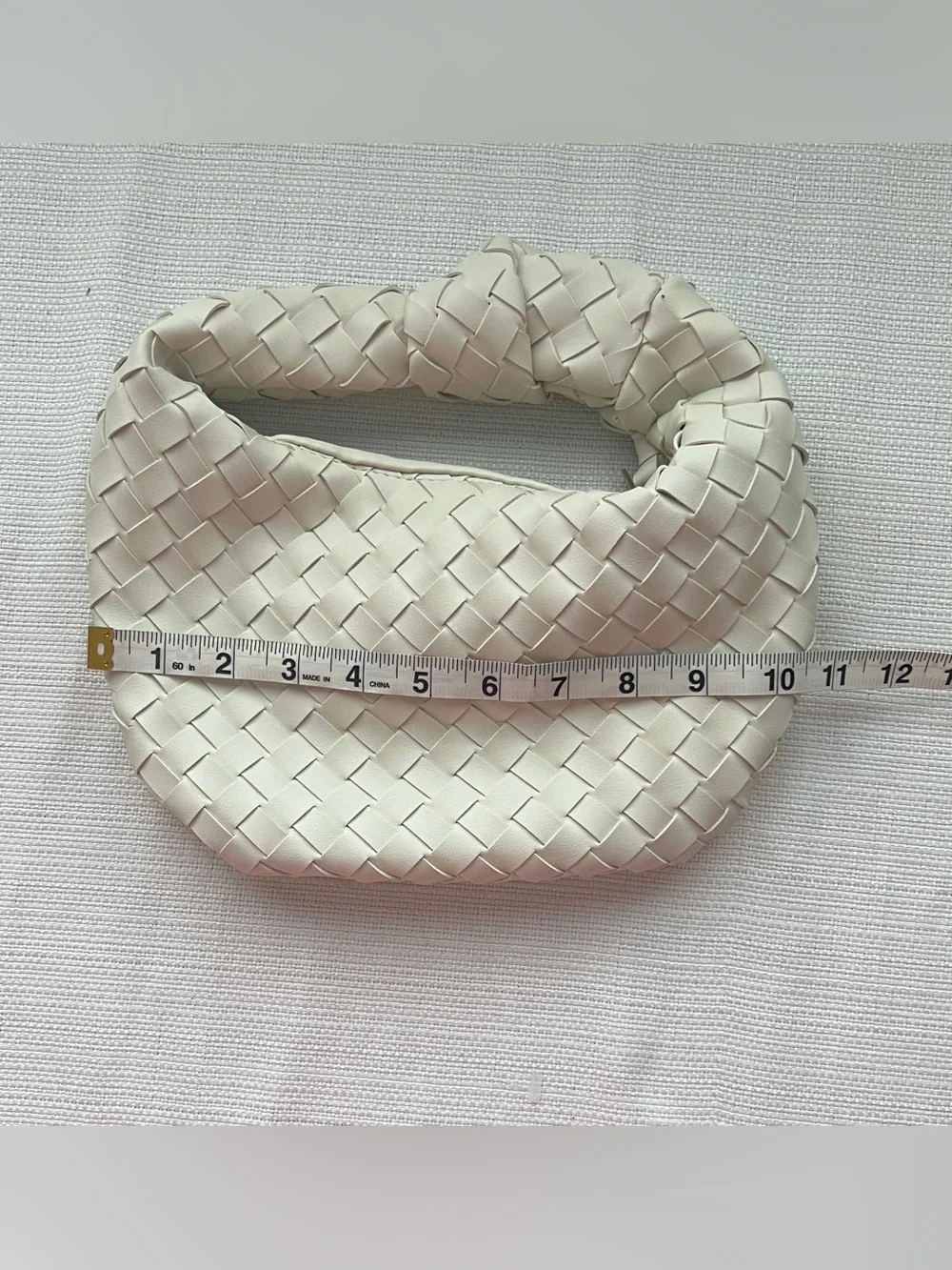 Urban Expressions Lizbeth Ivory Woven Knot Clutch Bag Jodie Inspired Handbag